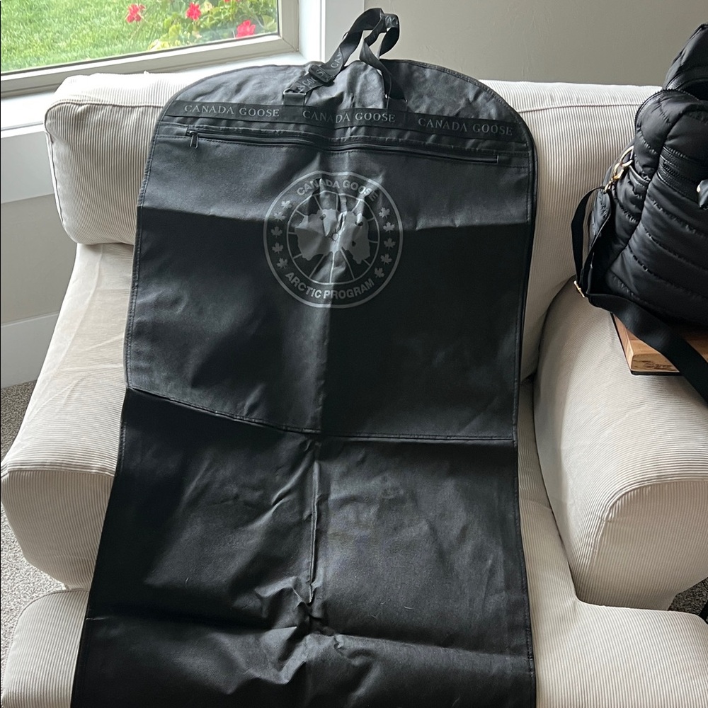 New and Authentic Full Size Canada Goose Black Travel Garment Bag!